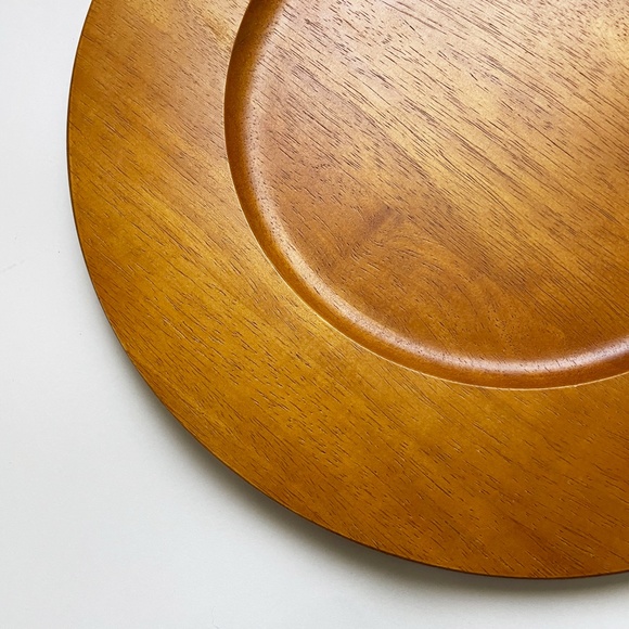 Banana Republic Teak Wood Finish Plate Charger - Picture 3 of 12